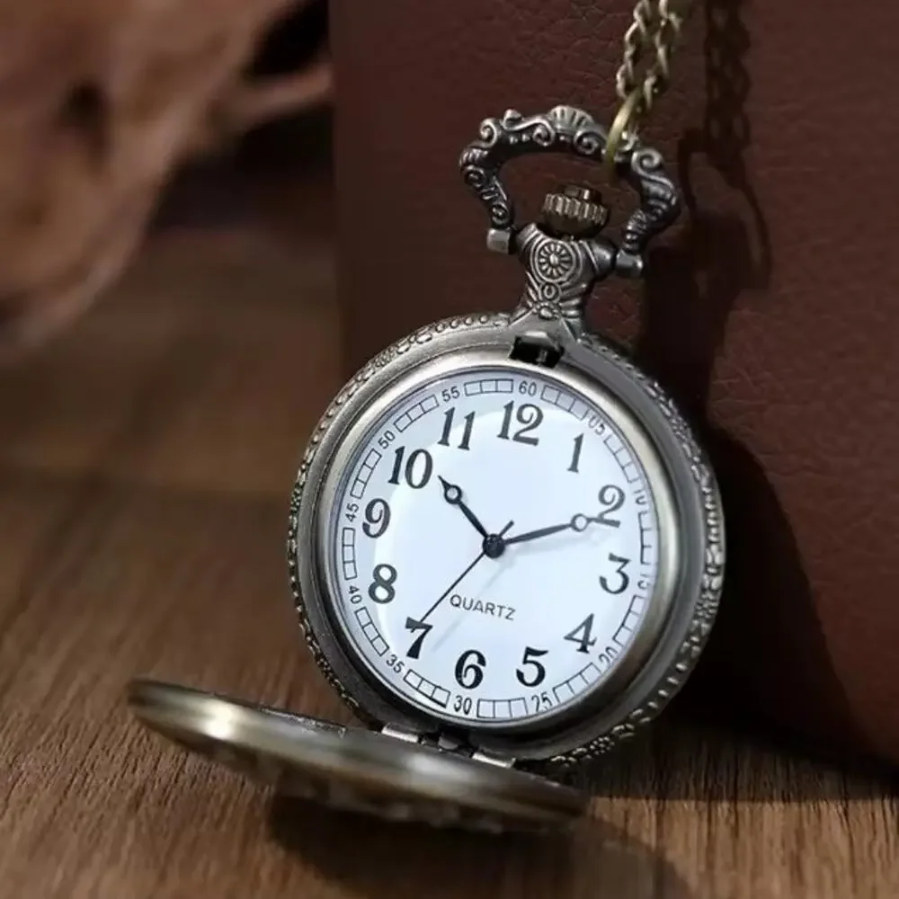 Gold Floral Rose Pocket Watch Vtg Western Womens Mens Anniversary Birthday Gift
